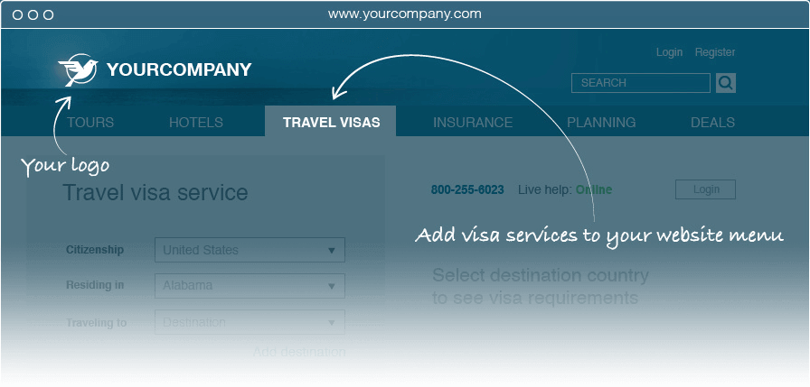 Add travel visa services on your OTA website